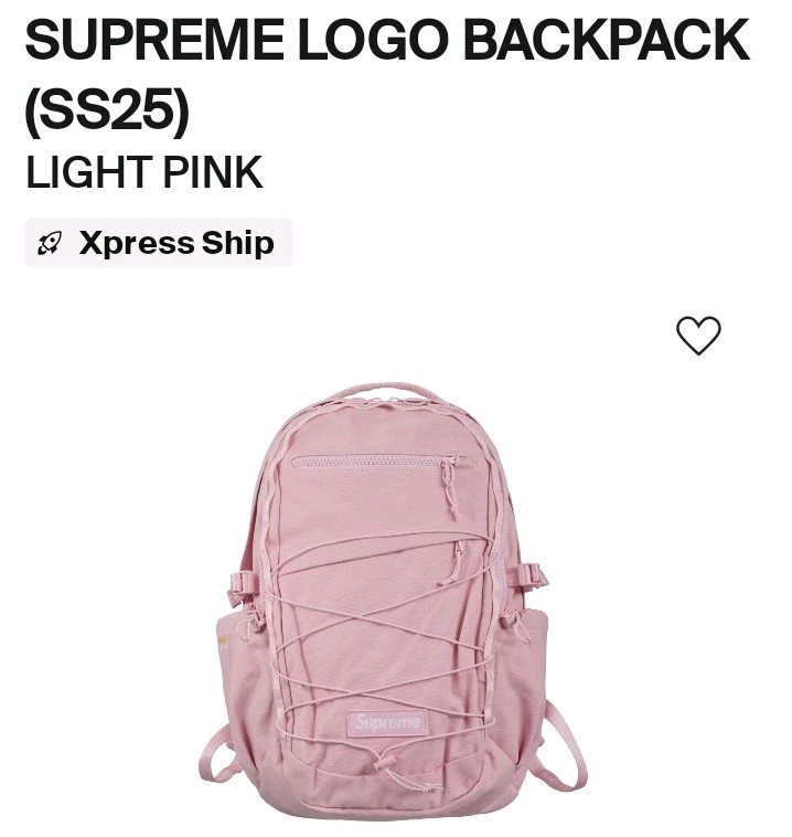 Supreme Backpack (Light Pink) (SS25) | eBay