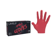 L3VEL3™ PROFESSIONAL NITRILE GLOVES 100ct – RED_ISH