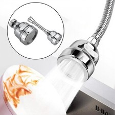 360 Degree Swivel Water Faucet Spray Head Stainless Steel Anti-Splash Design