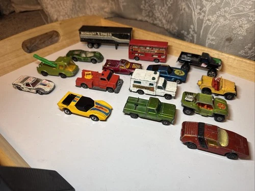 Vintage Matchbox DIECAST  Cars Job Lot  15 Pcs BUNDLE Mixed Lot 70s 80s