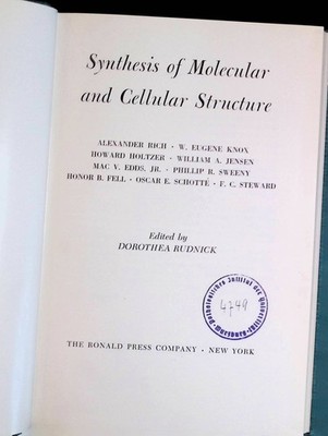 Synthesis of Molecular and Cellular Structure Rich, Alexander, W. Eugene Know Ho
