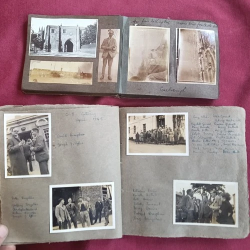 2x Antique Vintage 1920s-1940s Photo Album,Original Old Photographs,WW2 VE Day..
