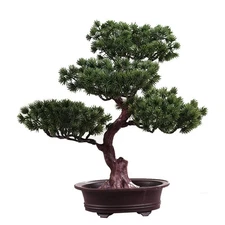 Artificial Bonsai Pine Tree Plastic Simulation Potted Plant DIY Decorative Bo.
