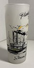 Vintage Libbey Plantation Scenes Frosted Drinking Glass Steam Boat Race MCM  — photo 2