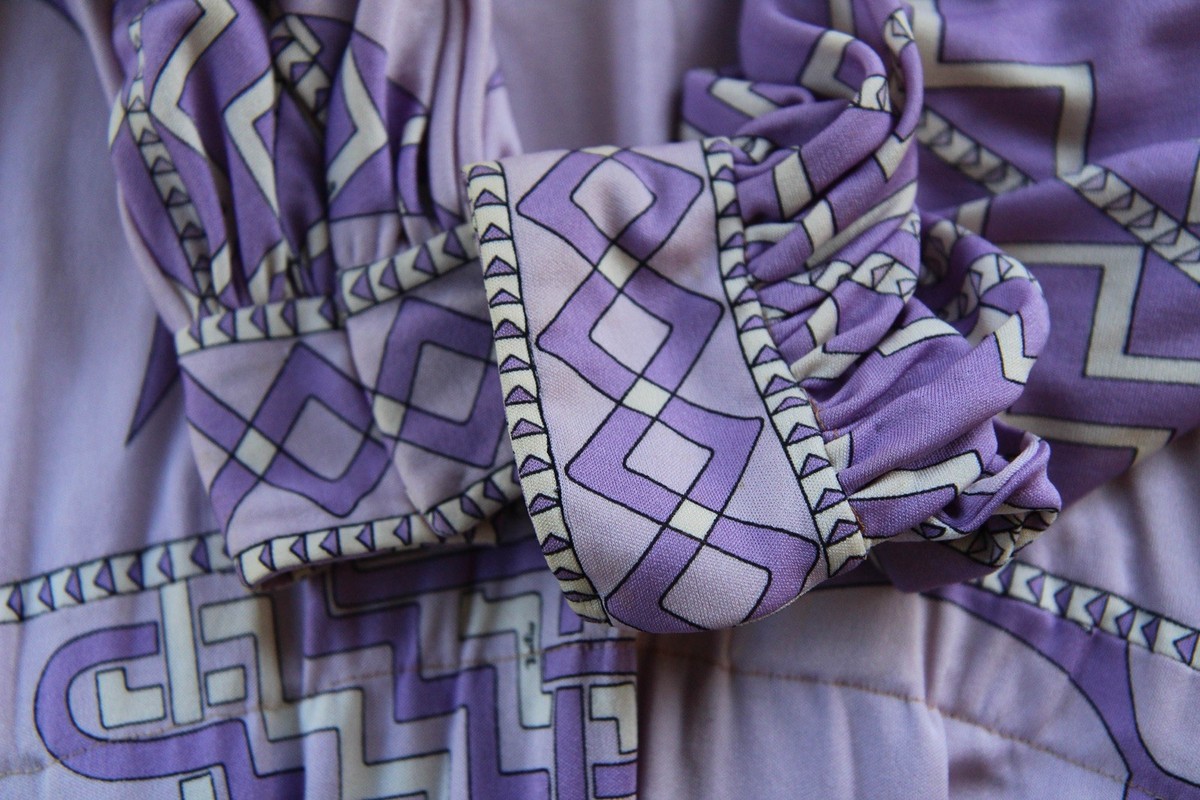 Vintage EMILIO PUCCI 100% Silk Purple Dress Size 6 | eBay