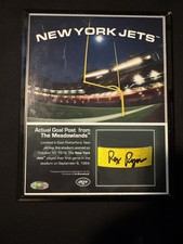 New York Jets Meadowlands Actual Game Used Goal Post Plaque Signed By Rex Ryan