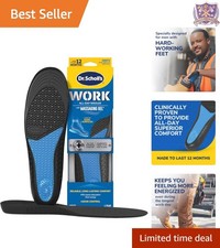 Work Insoles Men Women Gel Comfort Cushioning Odor Control Shock Absorption