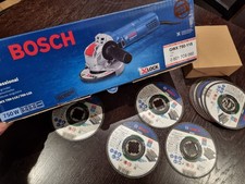 Bosch 06017B1060 GWX 9-115 S 110V Angle Grinder X-LOCK with 100 Cutting Discs