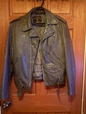 Vintage 70s Bukman Custom Black Leather 38 Motorcycle Jacket USA Made