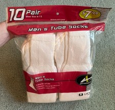 Vintage Athletech 10 Pair Men's Tube Socks Size 10-13