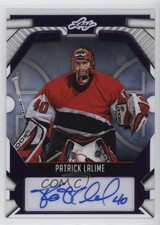 2025 Leaf Metal Legends PETG Purple Prismatic 7/7 Patrick Lalime #BC-PL1 Auto