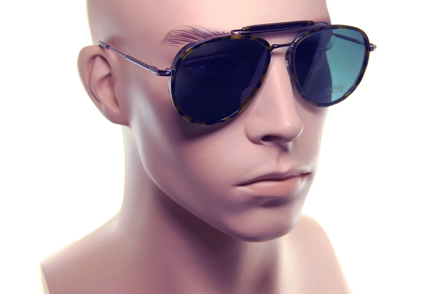 Tom Ford — TOM FORD TRIPP TF666 52N 58mm Men Large Sunglasses Pilot GREY BROWN HAVANA GREEN