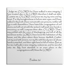 Fridge Magnet Psalms Chapter 26 English TEHILLIM Old Testament Holy Bible Torah