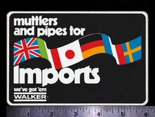 WALKER Mufflers & Pipes for Imports - Original Vintage 70’s Racing Decal/Sticker