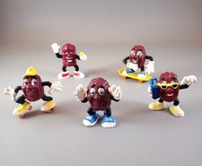 Vintage California Raisins Figures Lot of 5 Hardee's 1980's Toys