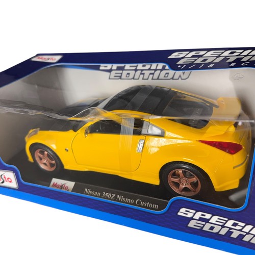 Maisto Exclusive Nissan 350Z Nismo Custom Diecast 1:18 Model Car - Yellow BadBox - Picture 2 of 6