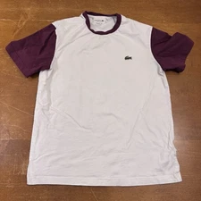 Lacoste Shirt Mens Medium White Short Sleeve Logo