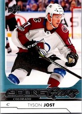 Tyson Jost 2017-18 Upper Deck Young Guns Rookie Card #246 Colorado Avalanche. rookie card picture