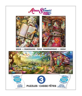 Ceaco 3 in 1 Multipack Aimee Stewart Interlocking Jigsaw Puzzles