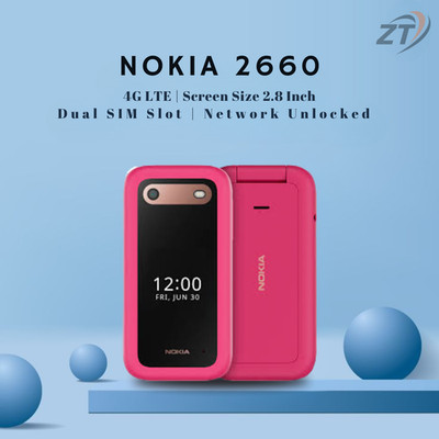 Nokia 2660 Flip 4G 2,8'' IPS entsperrt SIM-frei Handy - TA-1469DS - rot