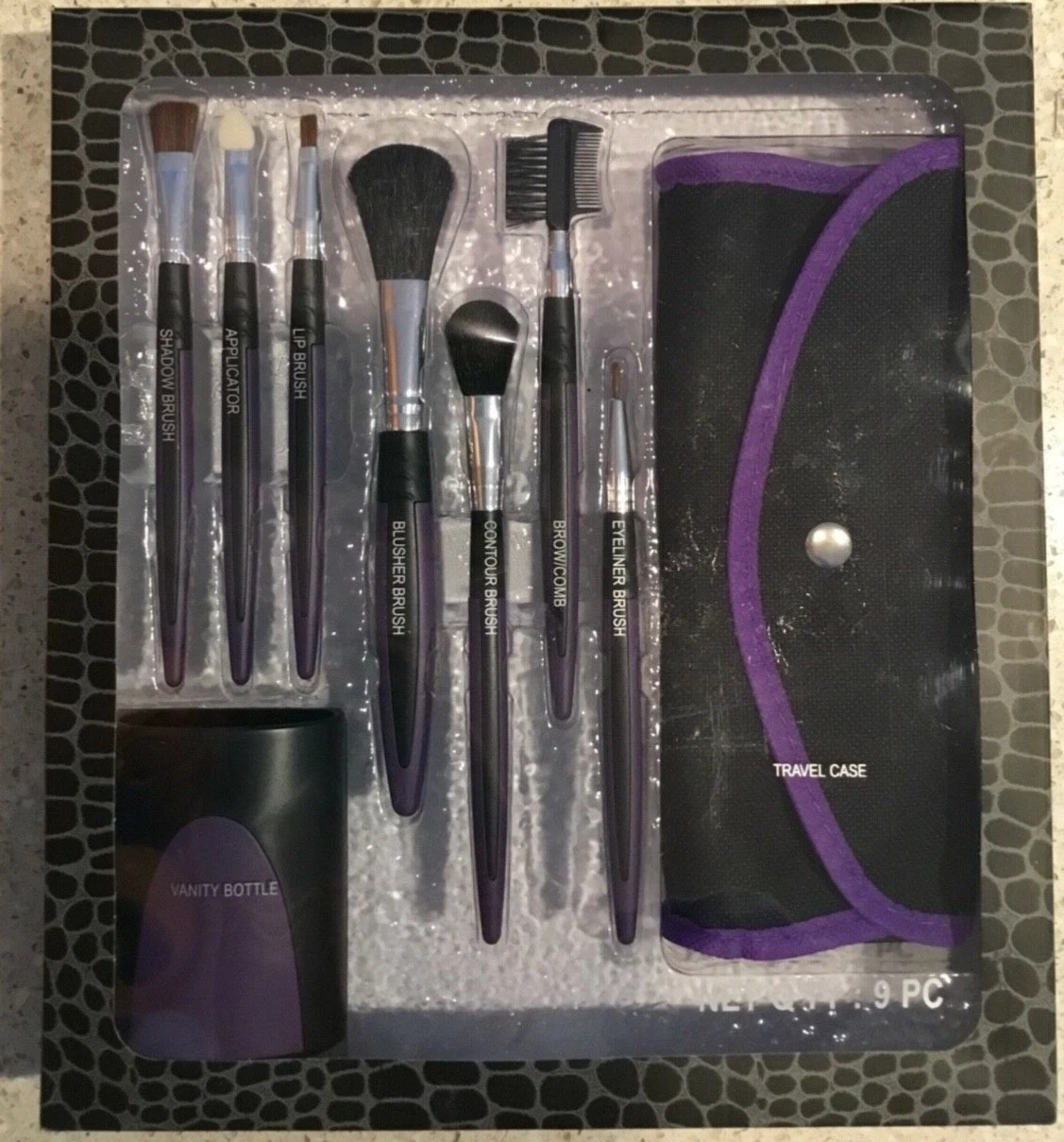 Cosmetics 9 Piece Brush Set New In Package