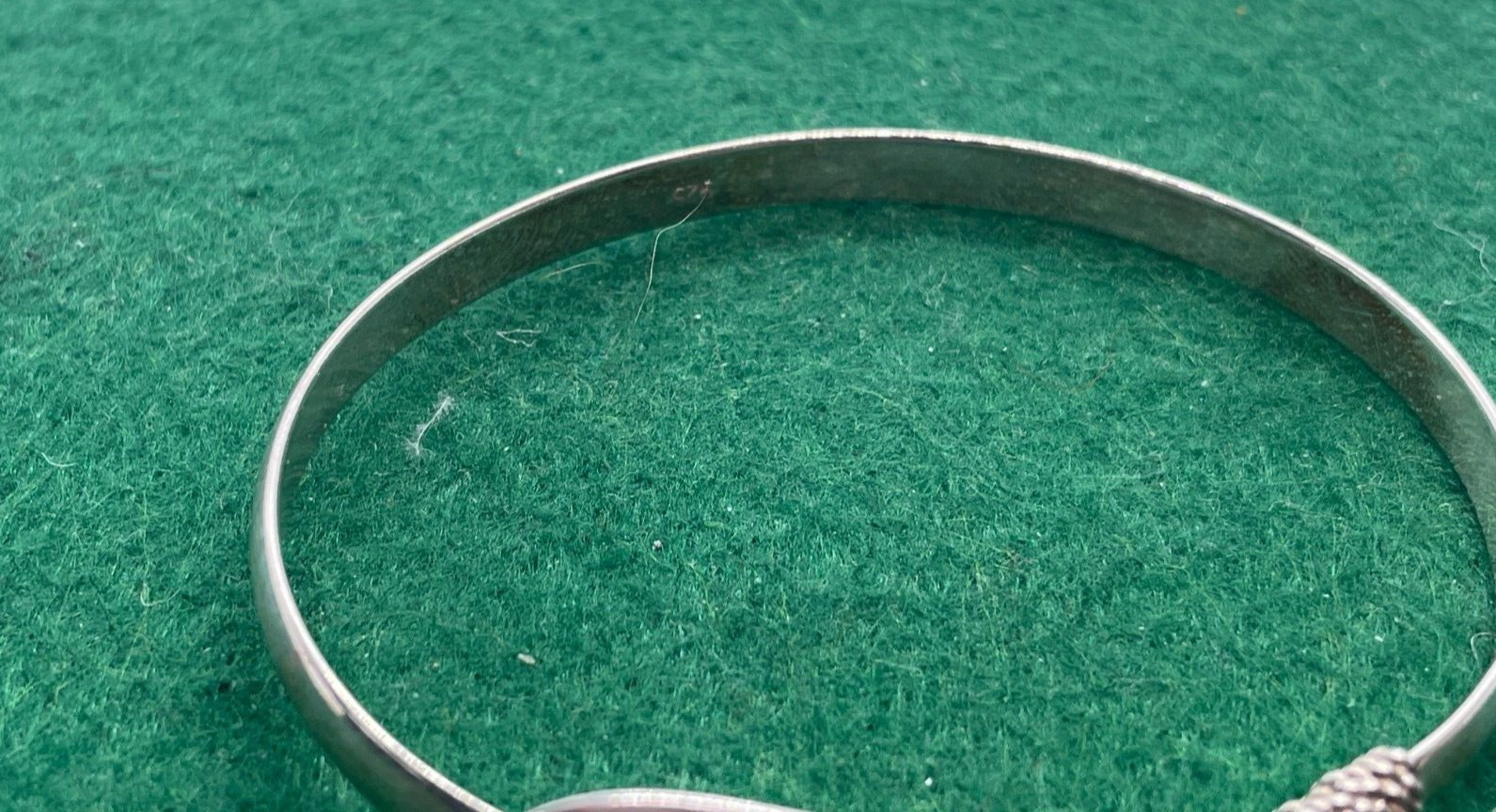 SOLID STERLING SILVER USED CONDITION BRACELET 10.… - image 3