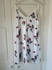 Brand New Women Ladies Floral Print Spaghetti Strap Cami Dress Size L