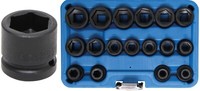 "Bgs 17X Schlagschrauber-NüSse 8-24 Mm Extra Flach 1/2\" SteckschlüSsel Nuss Satz"
