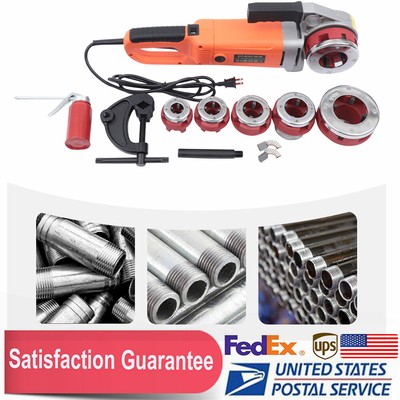 2300W Electric Pipe Threader Pipe Threading Machine 6 Dies 1/2-2'' HD Pipe Cutter