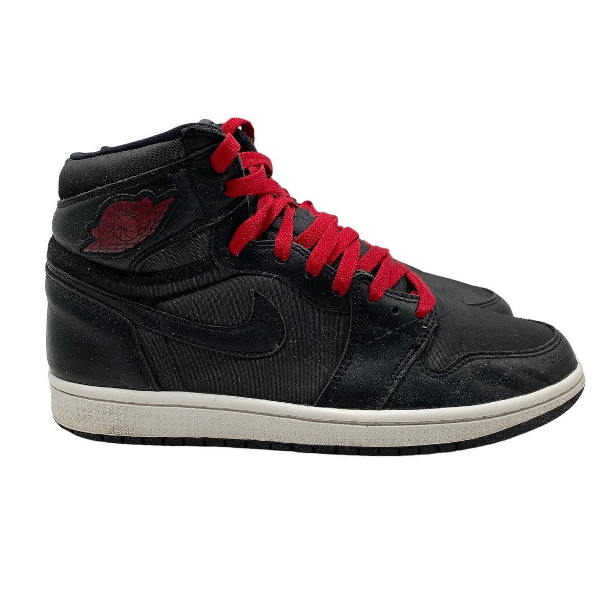air jordan 1 black satin gym red