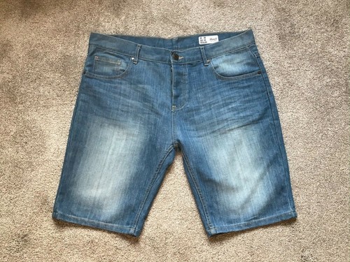 DENIM CO MENS BLUE DENIM SHORTS SIZE 38 