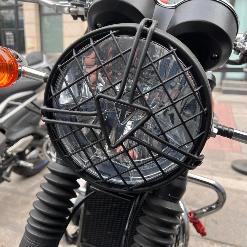 Parrilla de protección de faros de motocicleta apta para Triumph Speed Twin 900 Speed 400 Foto 3 de 4