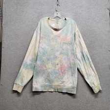 Disney Parks Women Sweatshirt 2XL Tie Dye Disneyland Resort Logo Pullover READ