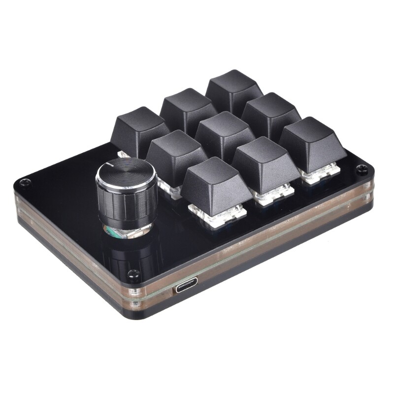 Macro Mini Mechanical Keyboard 9 Keys with Knob for Professionals