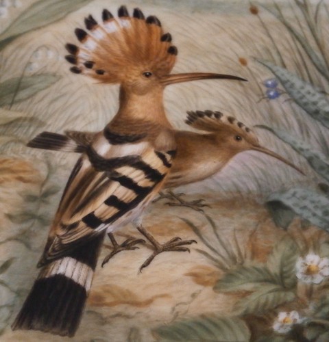 Ancien 19thC KPM Berlin Porcelaine Plaque Oiseau Scene Scenic Service Teller #2 - Photo 4 sur 9