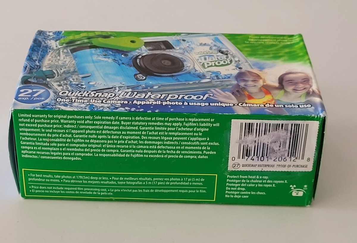 NEW Fujifilm Quick Snap WATERPROOF One Time Use Disposable Camera