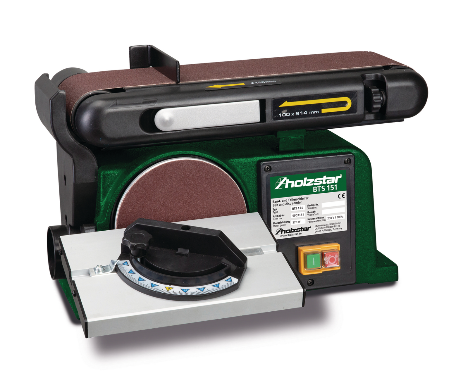 Holzstar BTS 151 Belt & Disc Sander  370w 240v