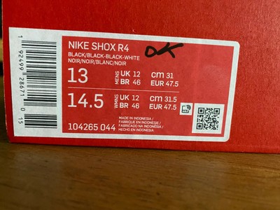 Nike shox r4 black-size EUR 47.5 | eBay