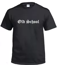 Old School Thug  T-Shirt Black White Streetwear Old English Original Tee Shirt