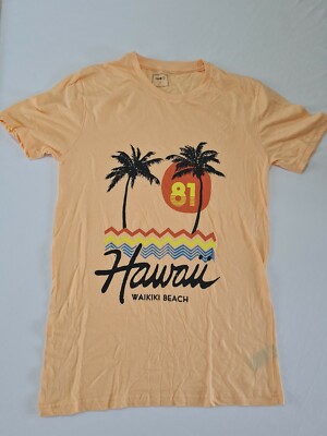 Herren Tshirt Pep&co Größe S Kurzarm Hawaii Pfirsich 9016