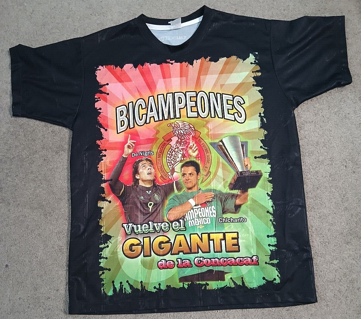 Mexico 2011 Concacaf Gold Cup Mens Large Shirt Chicacarito Hernandez De Nigris
