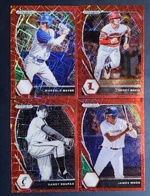 2021 Panini Prizm Draft Picks Baseball RED VELOCITY PRIZMS You Pick - READ
