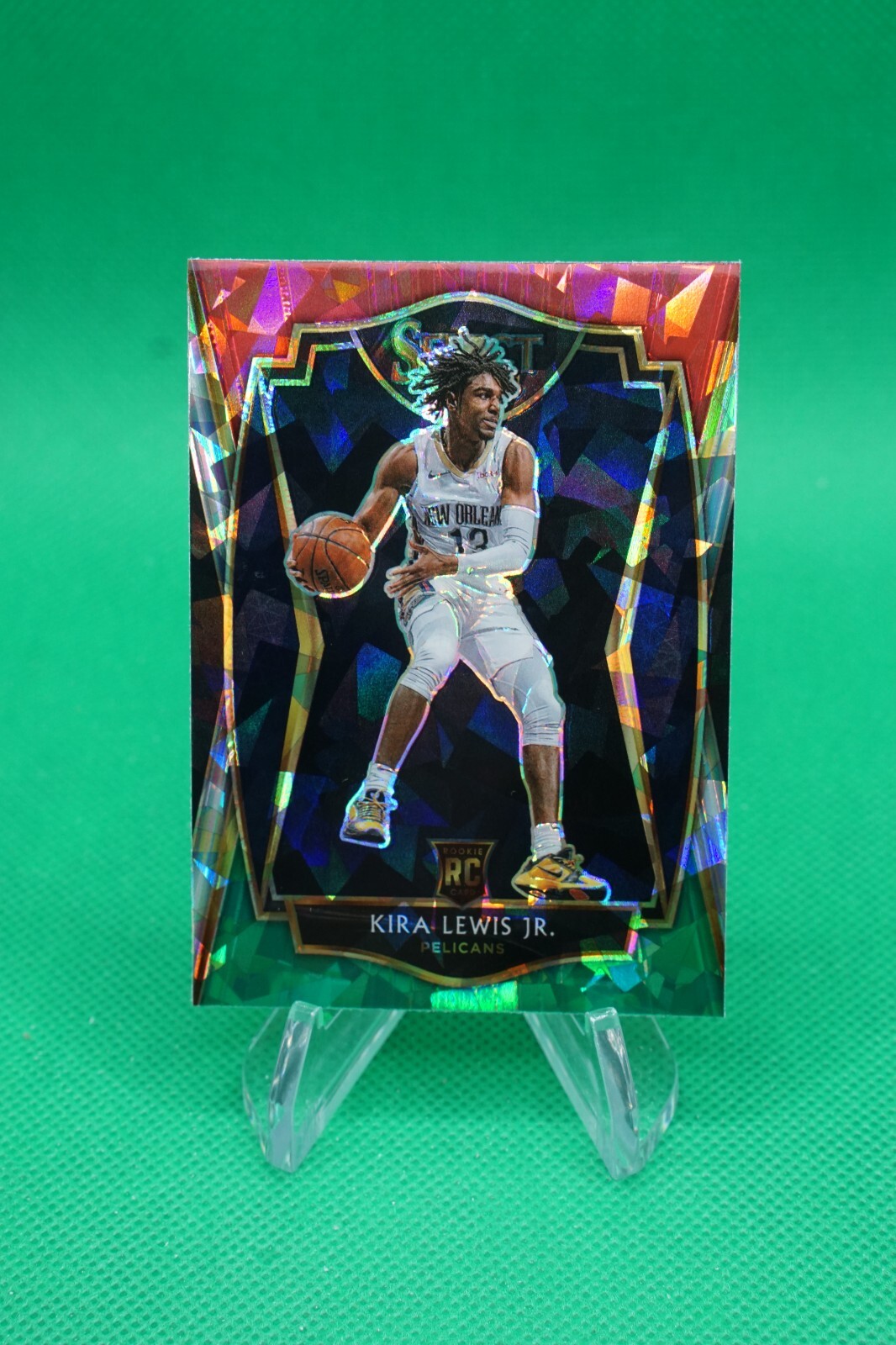 (2 Cards) 2020-21 Select Base Premier Red White Green Ice 178 Kira Lewis TL4