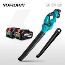 Cordless Handheld Leaf Blower Electric Leaf Blower with 2 Larger Batteries 18V