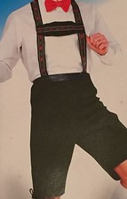Oktoberfest German Lederhosen Halloween Adult Costume NEW- 2 pc Hat  Shorts set