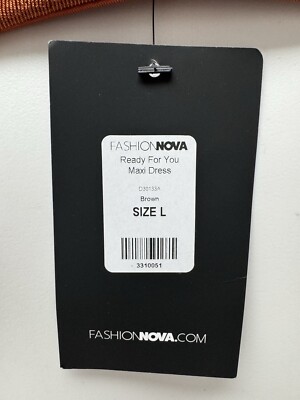 Fashion Nova Women's Sleeveless Burnt Orange Sparkly Open Back Maxi Dress  Size L | eBay