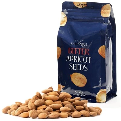 BRANDED Organic Bitter Raw Apricot Kernel Premium Seeds 16oz Gluten Free Vegan USDA 1 lb