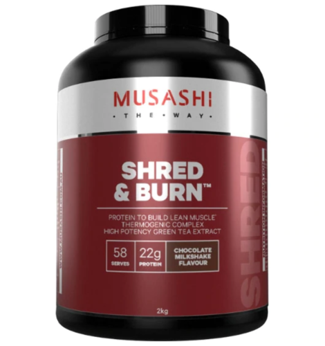 musashi shred and burn nutritional info