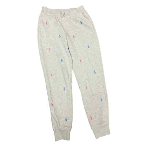 Polo Ralph Lauren Joggers Sweatpants Tan Beige Pony Player Motif Girl's XL 16