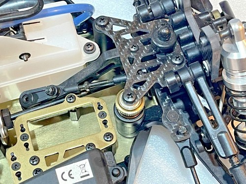 Carbon Fiber Steering Plate Mount Front Top Brace Kyosho Inferno MP9 TKI4 - Picture 3 of 3